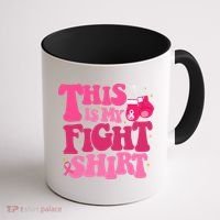 This Is My Fight Breast Cancer Ribbon Support Coffee Mug thumb 1
