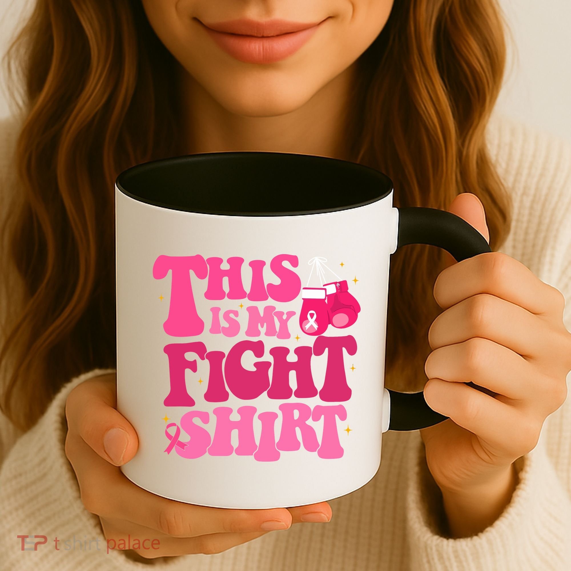 This Is My Fight Breast Cancer Ribbon Support Coffee Mug