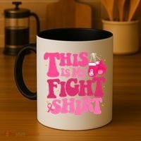 This Is My Fight Breast Cancer Ribbon Support Coffee Mug thumb 4