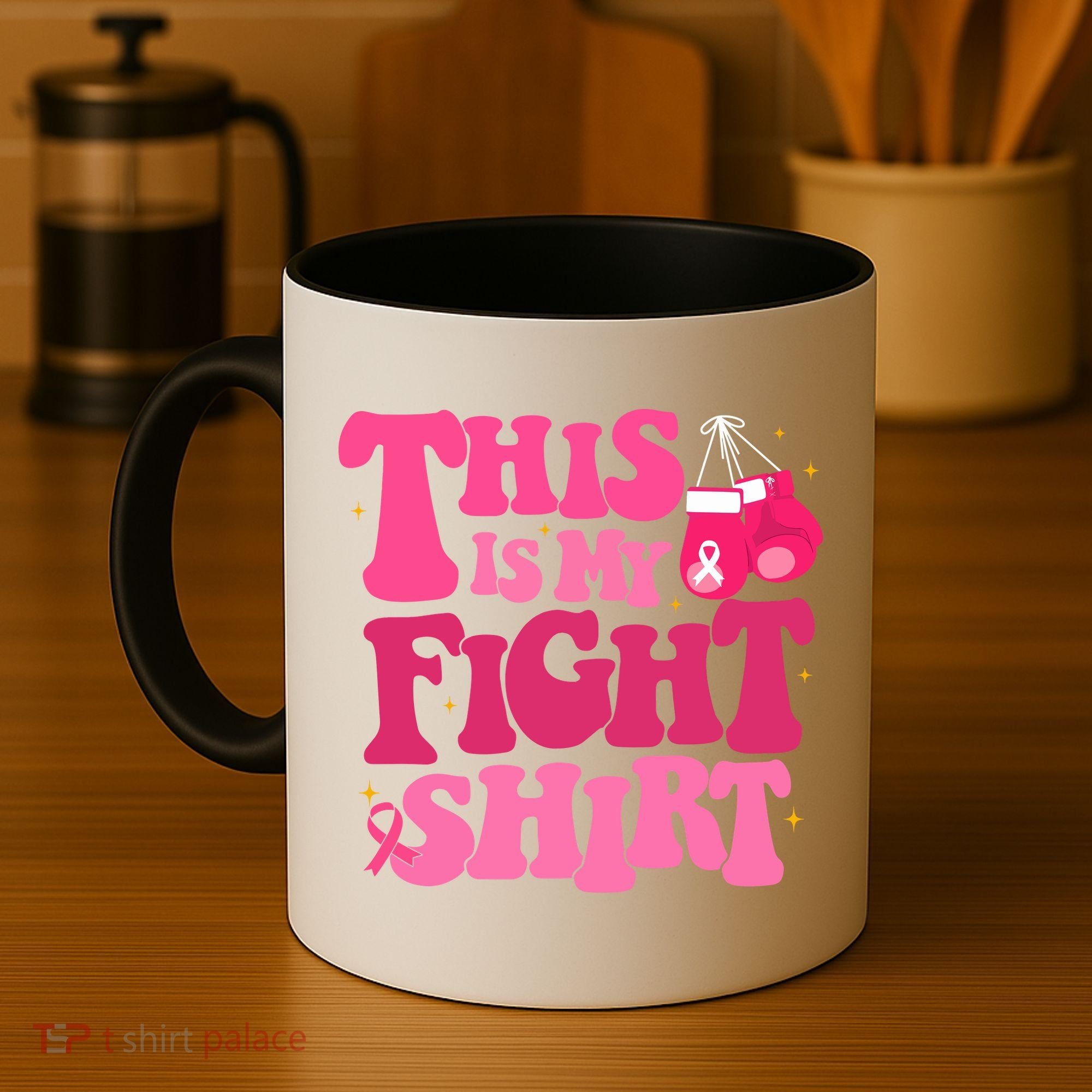 This Is My Fight Breast Cancer Ribbon Support Coffee Mug