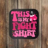 This Is My Fight Breast Cancer Ribbon Support Coaster thumb 0