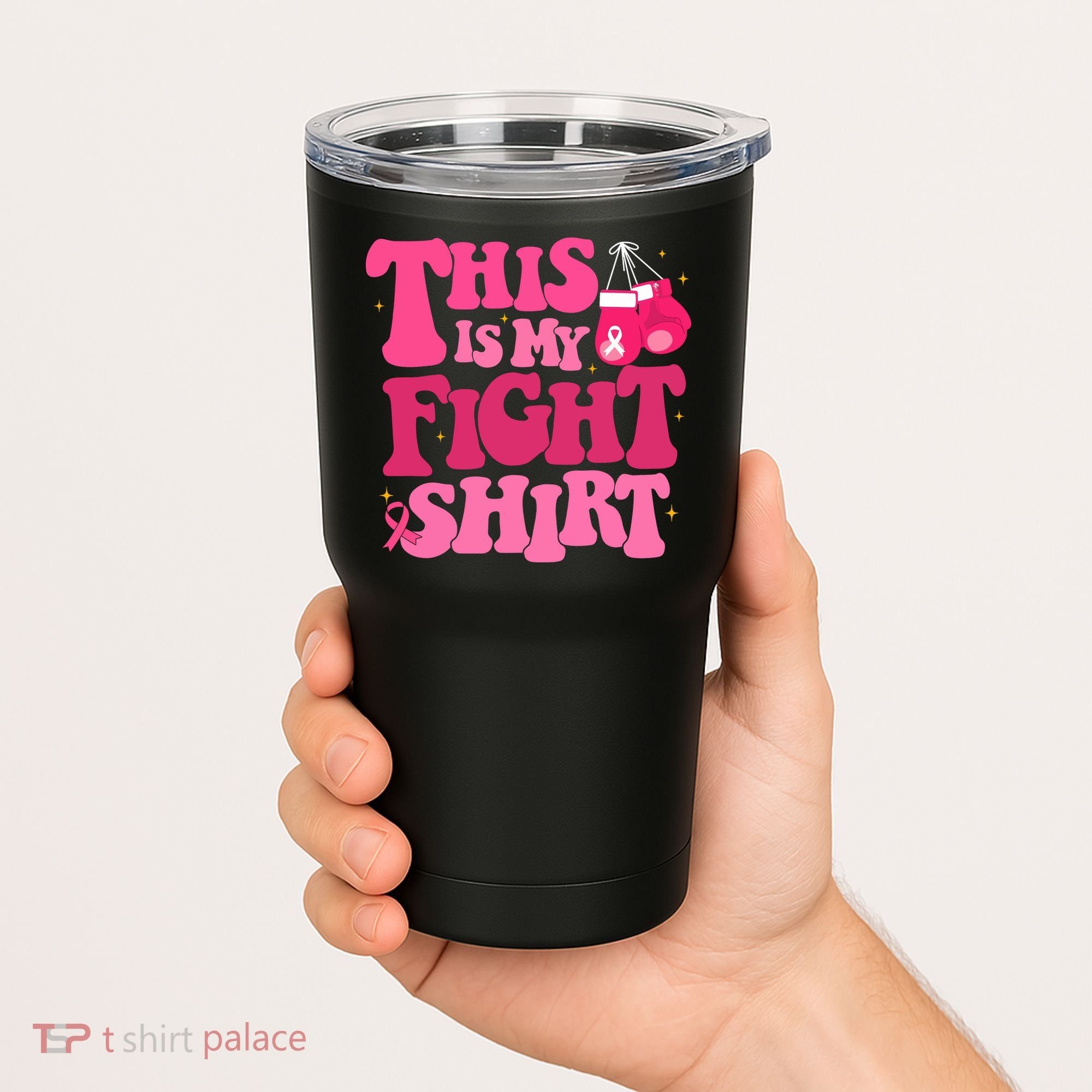This Is My Fight Breast Cancer Ribbon Support Tumbler