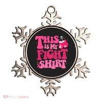 This Is My Fight Breast Cancer Ribbon Support Ornament thumb 0