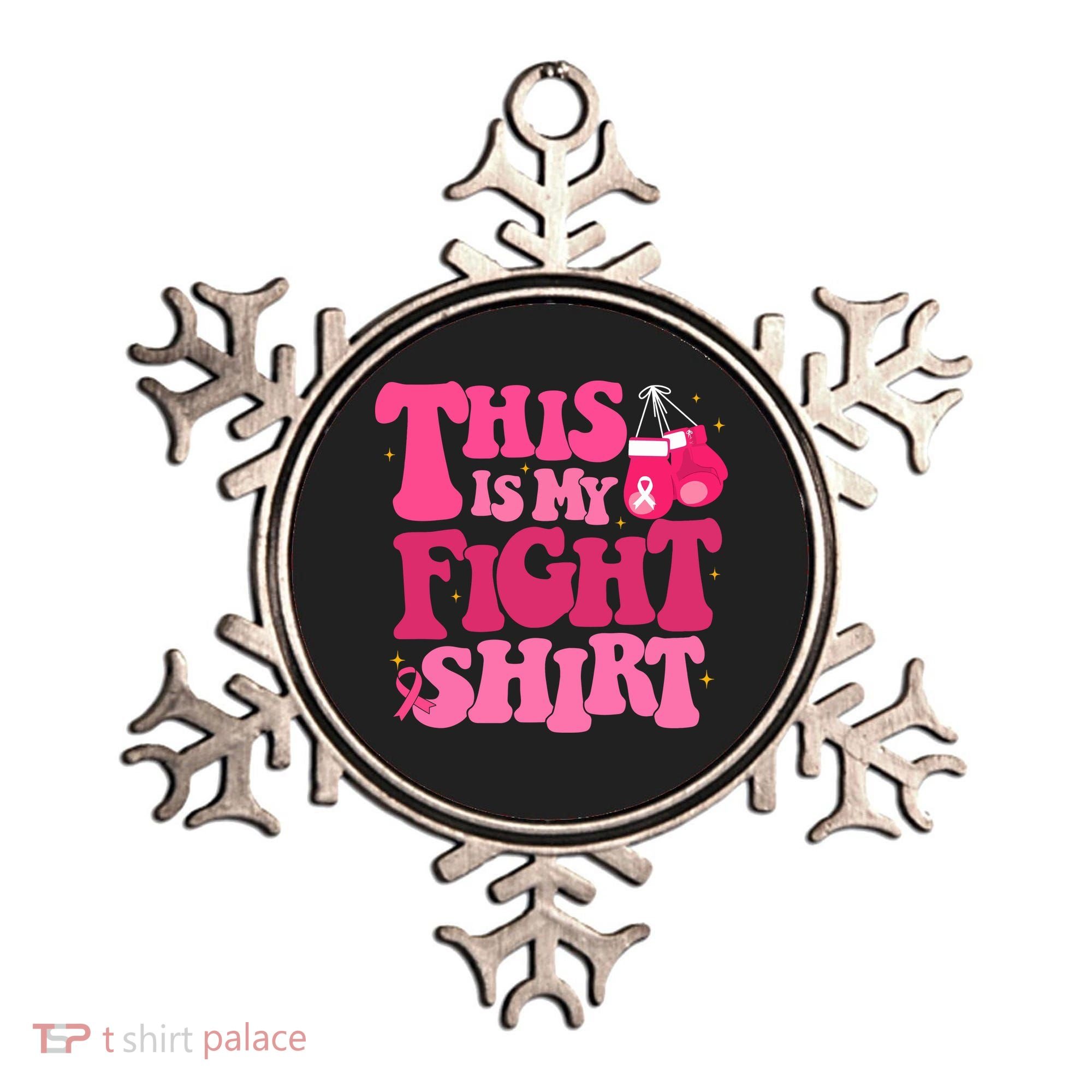 This Is My Fight Breast Cancer Ribbon Support Ornament