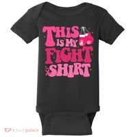 This Is My Fight Breast Cancer Ribbon Support Baby Bodysuit thumb 0