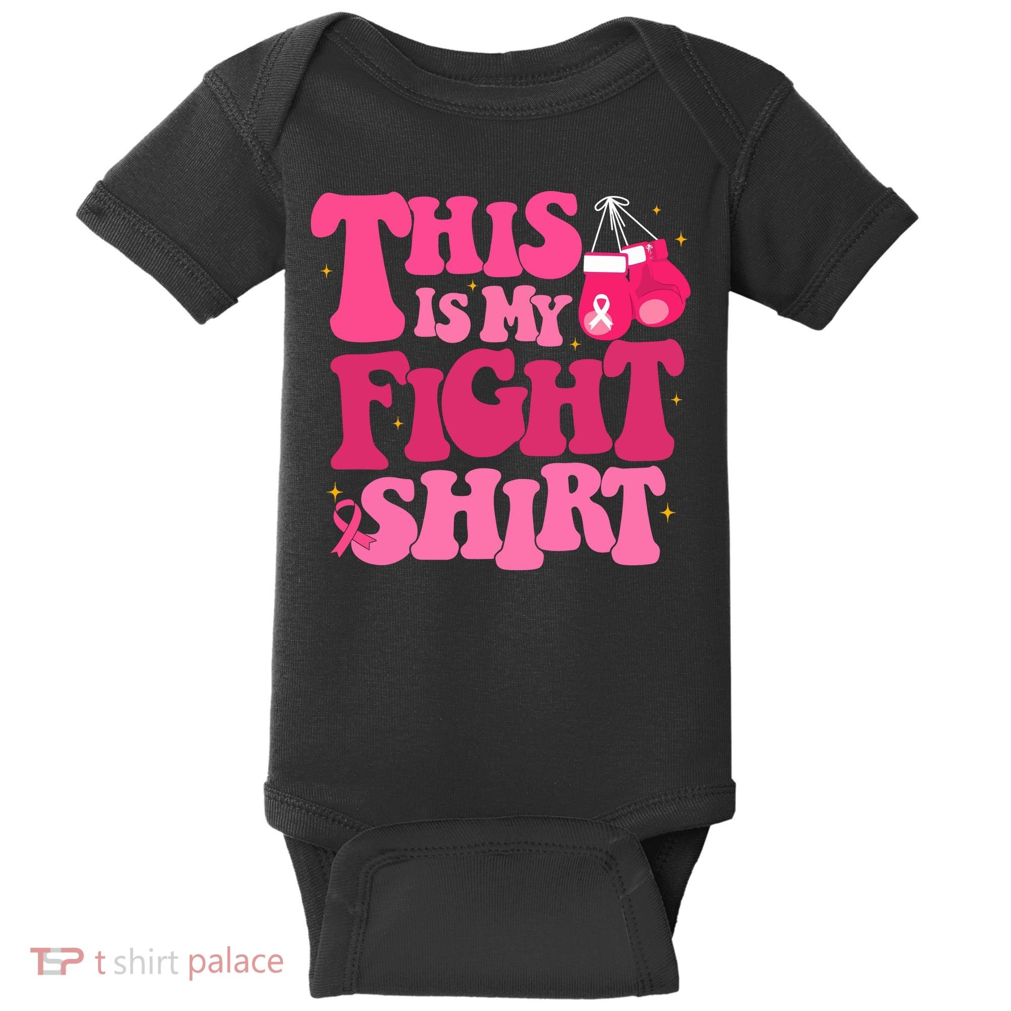 This Is My Fight Breast Cancer Ribbon Support Baby Bodysuit