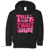 This Is My Fight Breast Cancer Ribbon Support Toddler Hoodie thumb 0