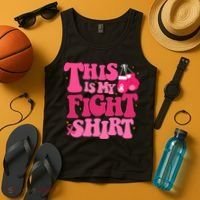 This Is My Fight Breast Cancer Ribbon Support Tank Top thumb 4