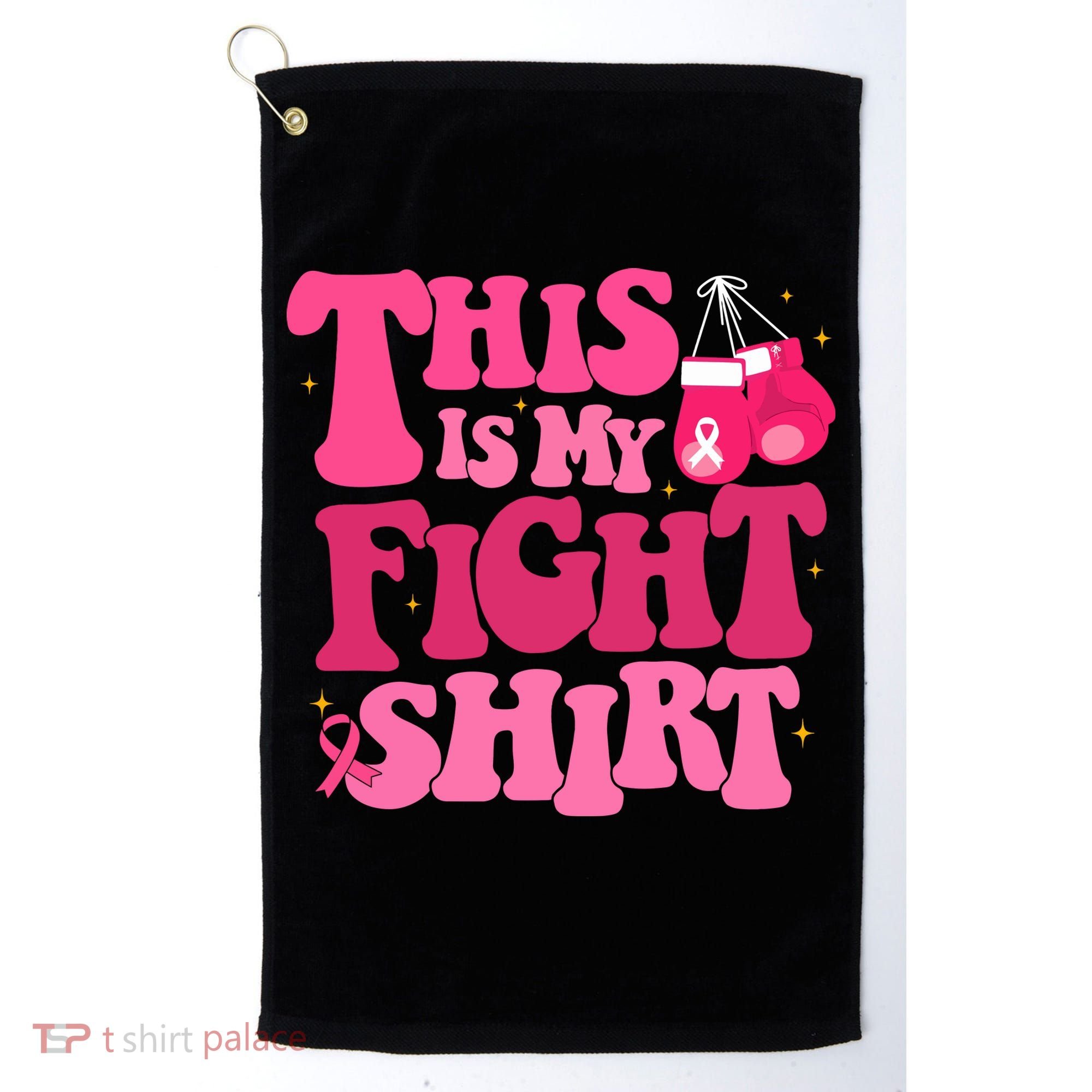 This Is My Fight Breast Cancer Ribbon Support Golf Towel