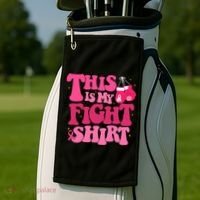 This Is My Fight Breast Cancer Ribbon Support Golf Towel thumb 2
