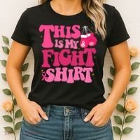 This Is My Fight Breast Cancer Ribbon Support Women's T-Shirt thumb 2