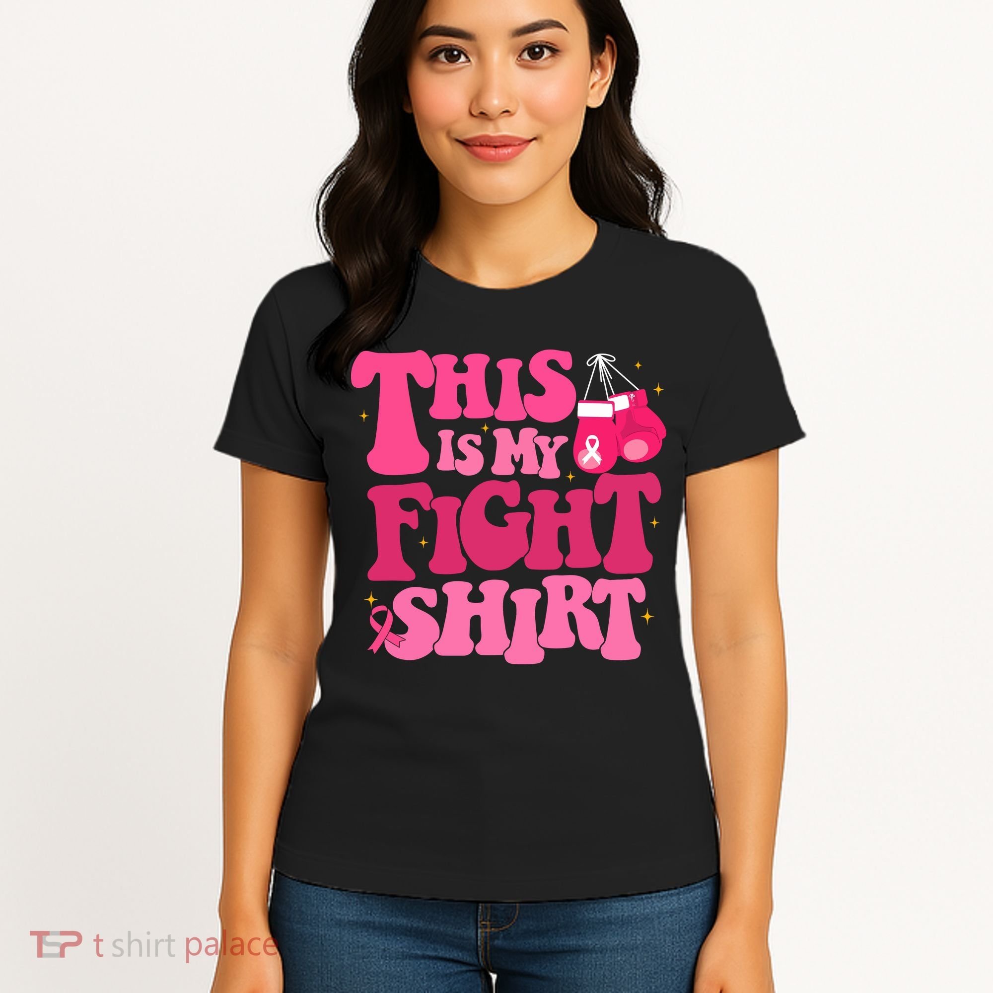 This Is My Fight Breast Cancer Ribbon Support Women's T-Shirt