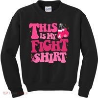 This Is My Fight Breast Cancer Ribbon Support Kids Sweatshirt thumb 0