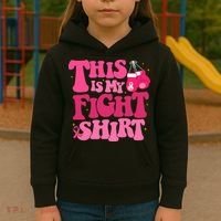 This Is My Fight Breast Cancer Ribbon Support Kids Hoodie thumb 3
