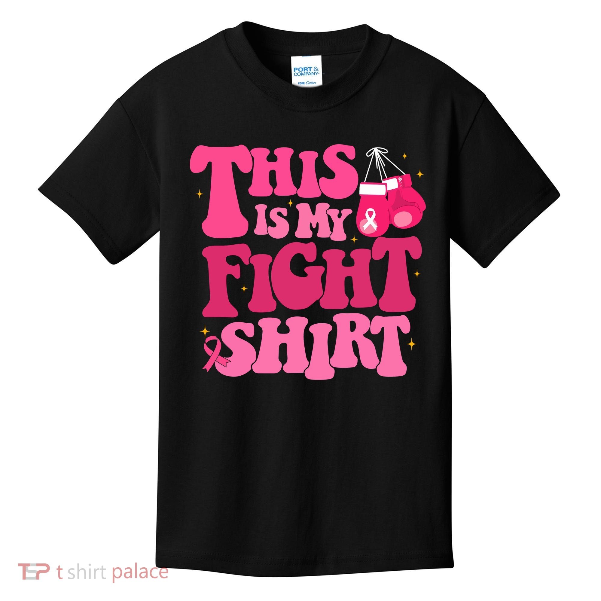 This Is My Fight Breast Cancer Ribbon Support Kids T-Shirt