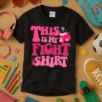 This Is My Fight Breast Cancer Ribbon Support Kids T-Shirt thumb 3