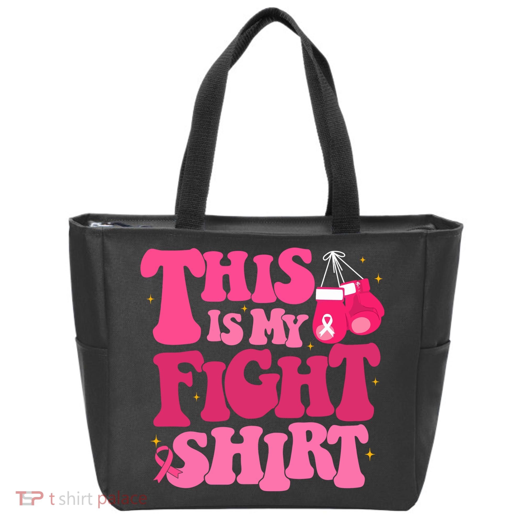 This Is My Fight Breast Cancer Ribbon Support Tote Bag