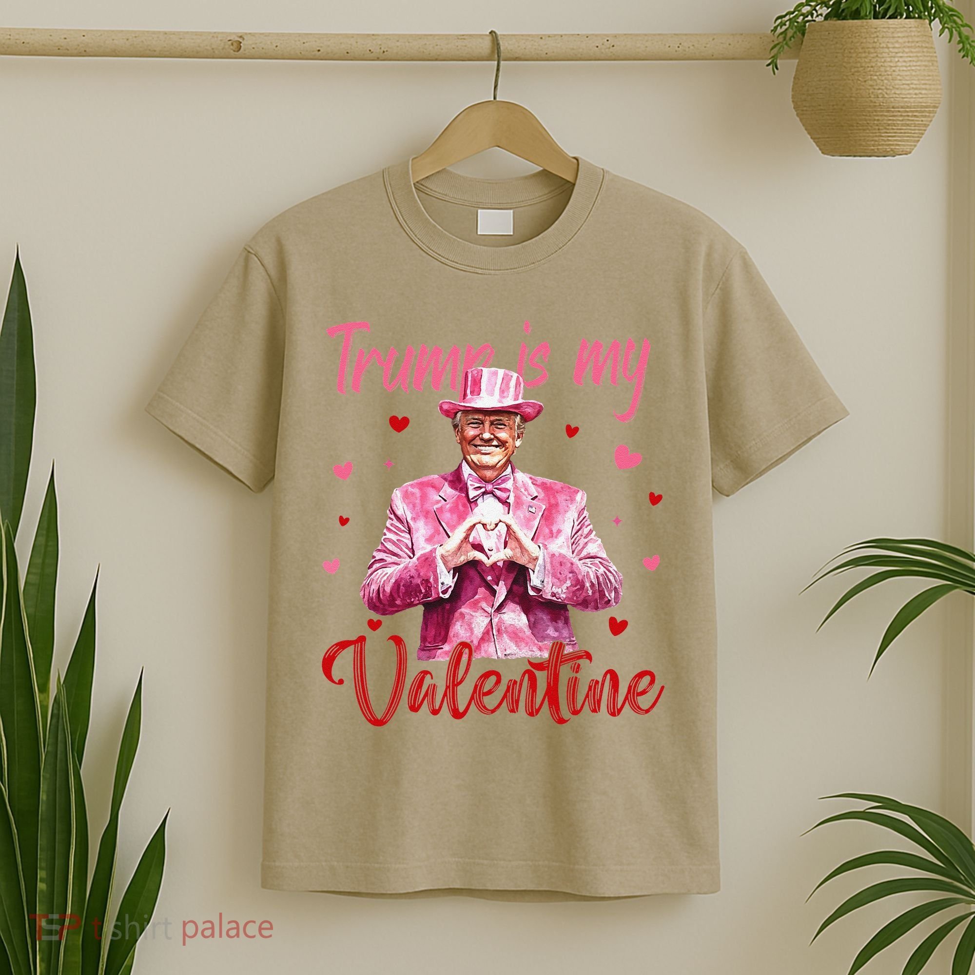 Trump Is My Valentine Heart Funny Trump Lover Supporter T-Shirt
