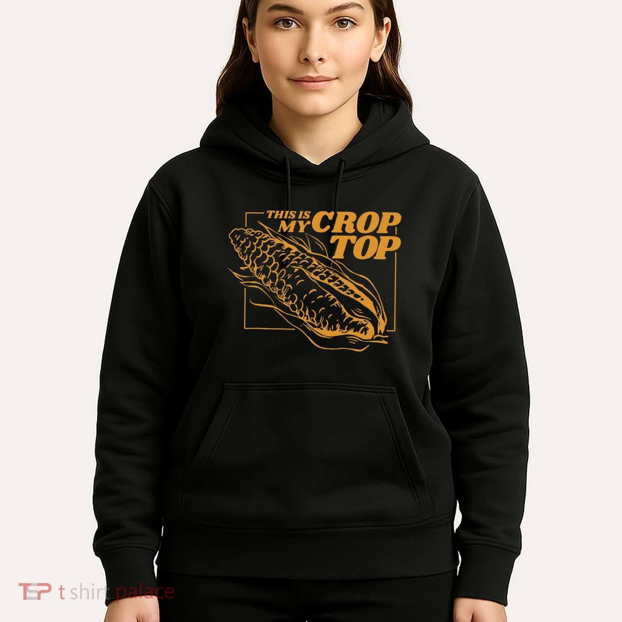 This Is My Crop Top Corn Hoodie