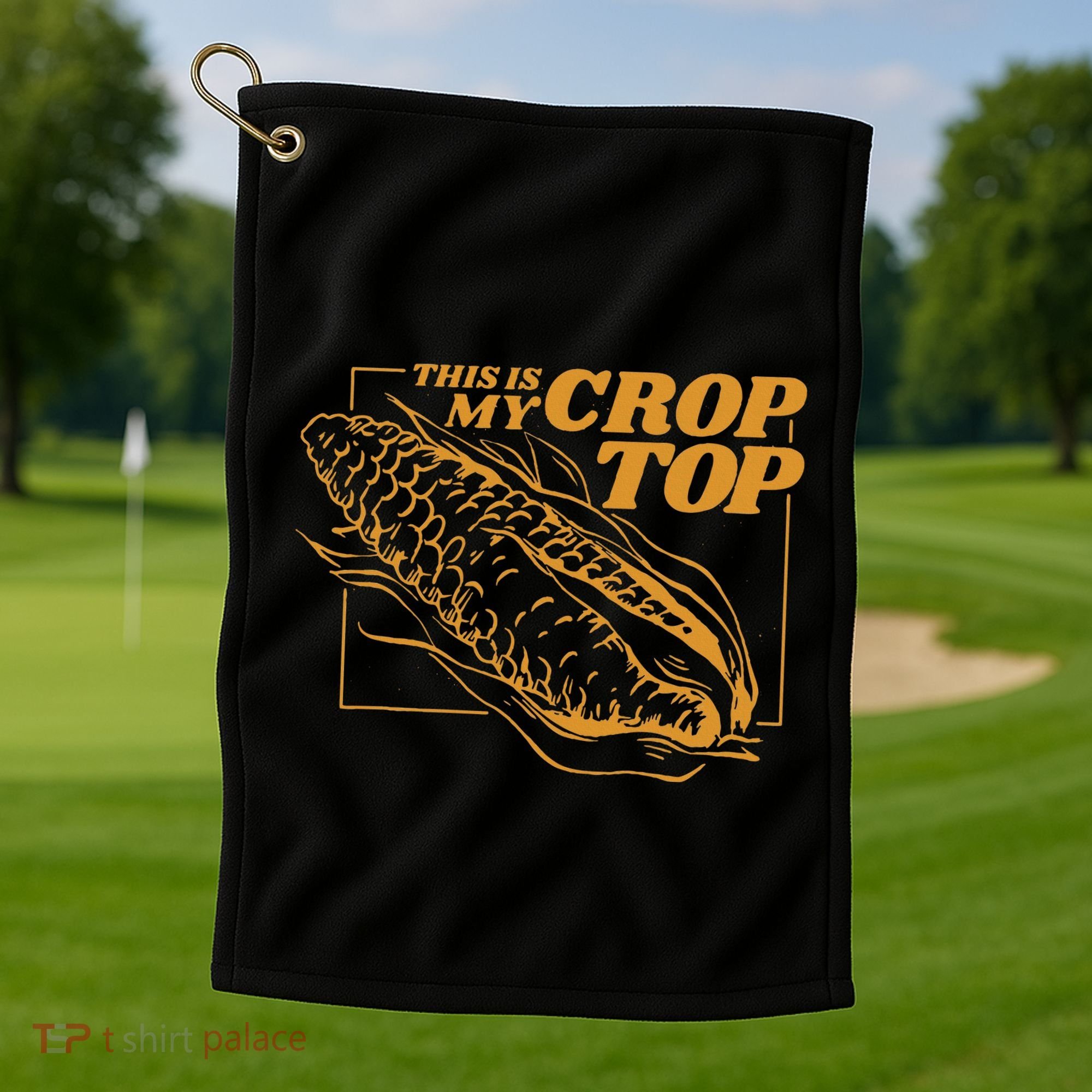 This Is My Crop Top Corn Golf Towel
