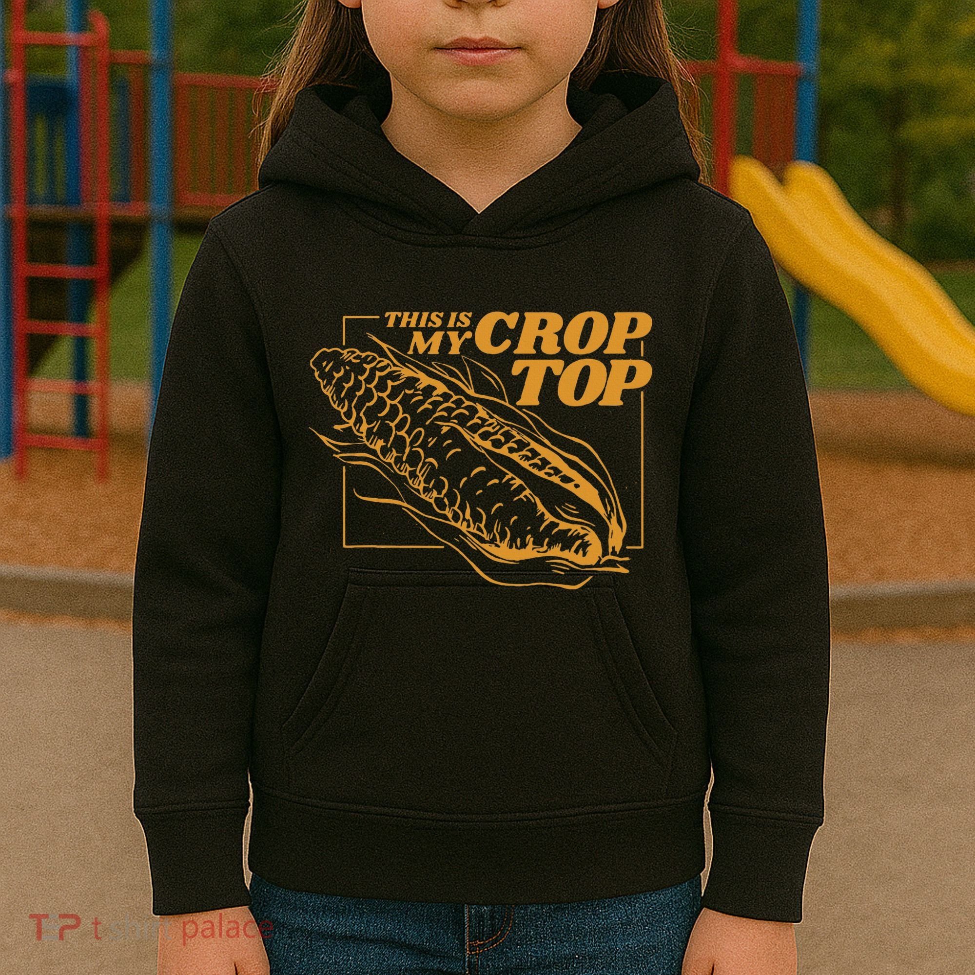This Is My Crop Top Corn Kids Hoodie