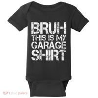 This Is My Garage Mechanic Dad Jokes Funny Fathers Day Baby Bodysuit thumb 0
