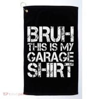 This Is My Garage Mechanic Dad Jokes Funny Fathers Day Golf Towel thumb 0