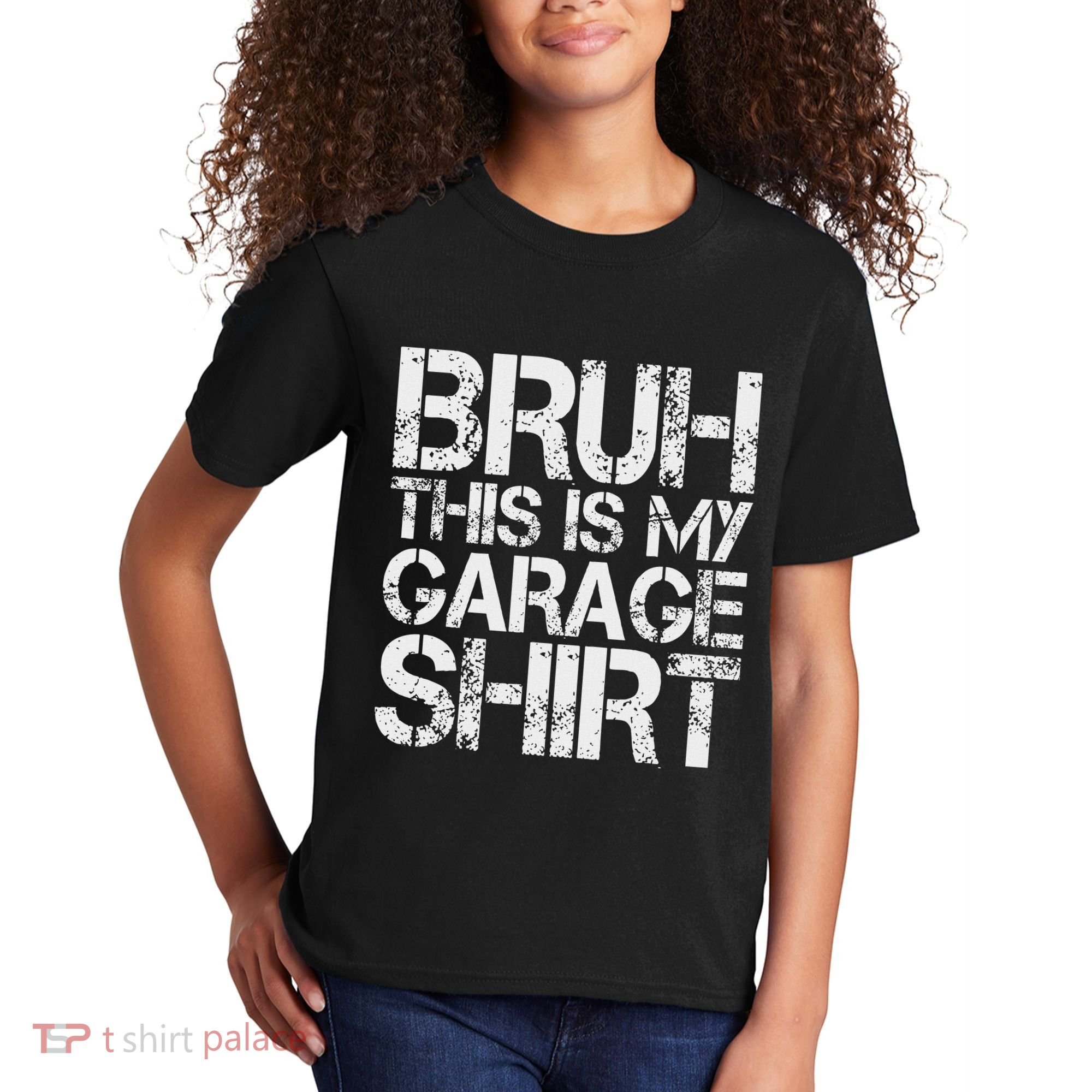 This Is My Garage Mechanic Dad Jokes Funny Fathers Day Kids T-Shirt