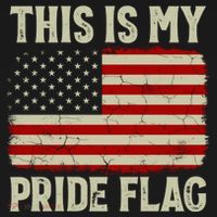 This Is My Pride Flag Patriotic American Flag, 4th of July  Button thumb 1