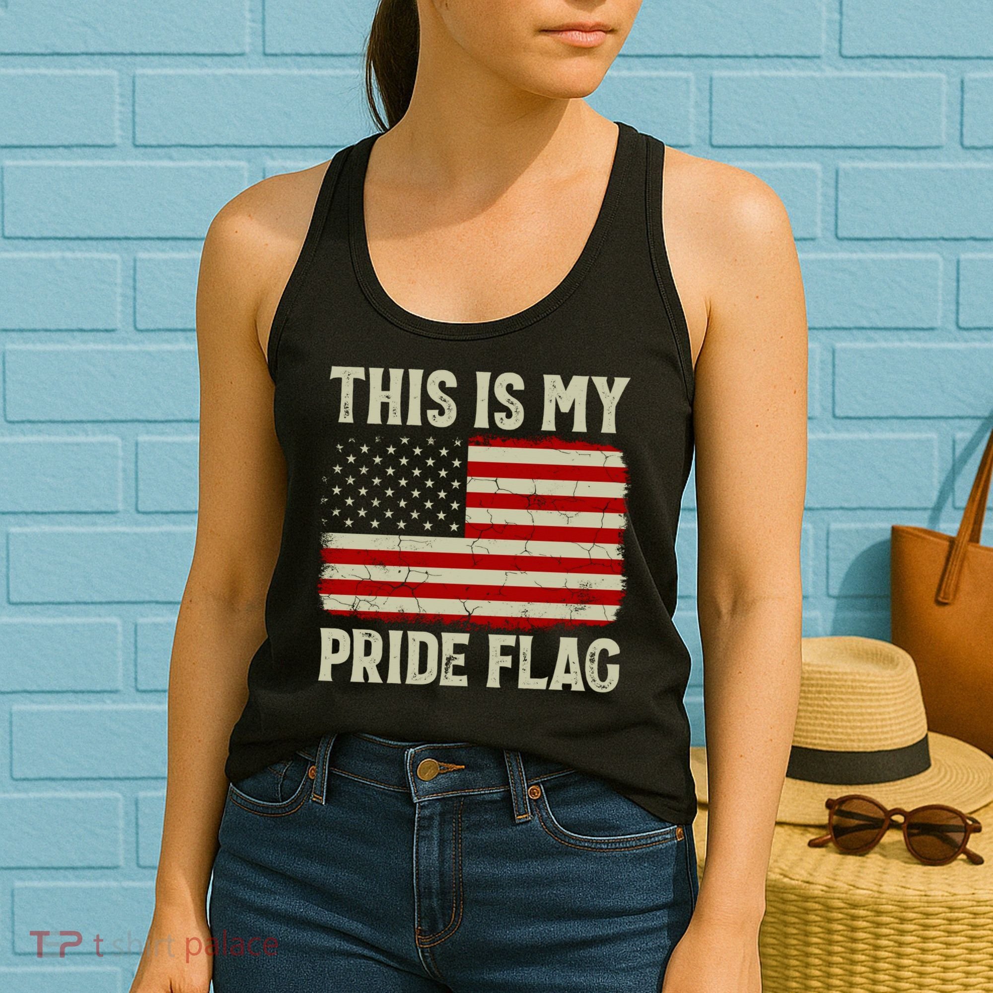 This Is My Pride Flag Patriotic American Flag, 4th of July  Women's Tank Top