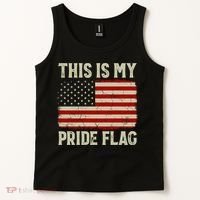 This Is My Pride Flag Patriotic American Flag, 4th of July  Tank Top thumb 2