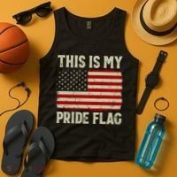This Is My Pride Flag Patriotic American Flag, 4th of July  Tank Top thumb 4