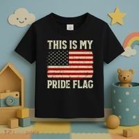 This Is My Pride Flag Patriotic American Flag, 4th of July  Toddler T-Shirt thumb 3