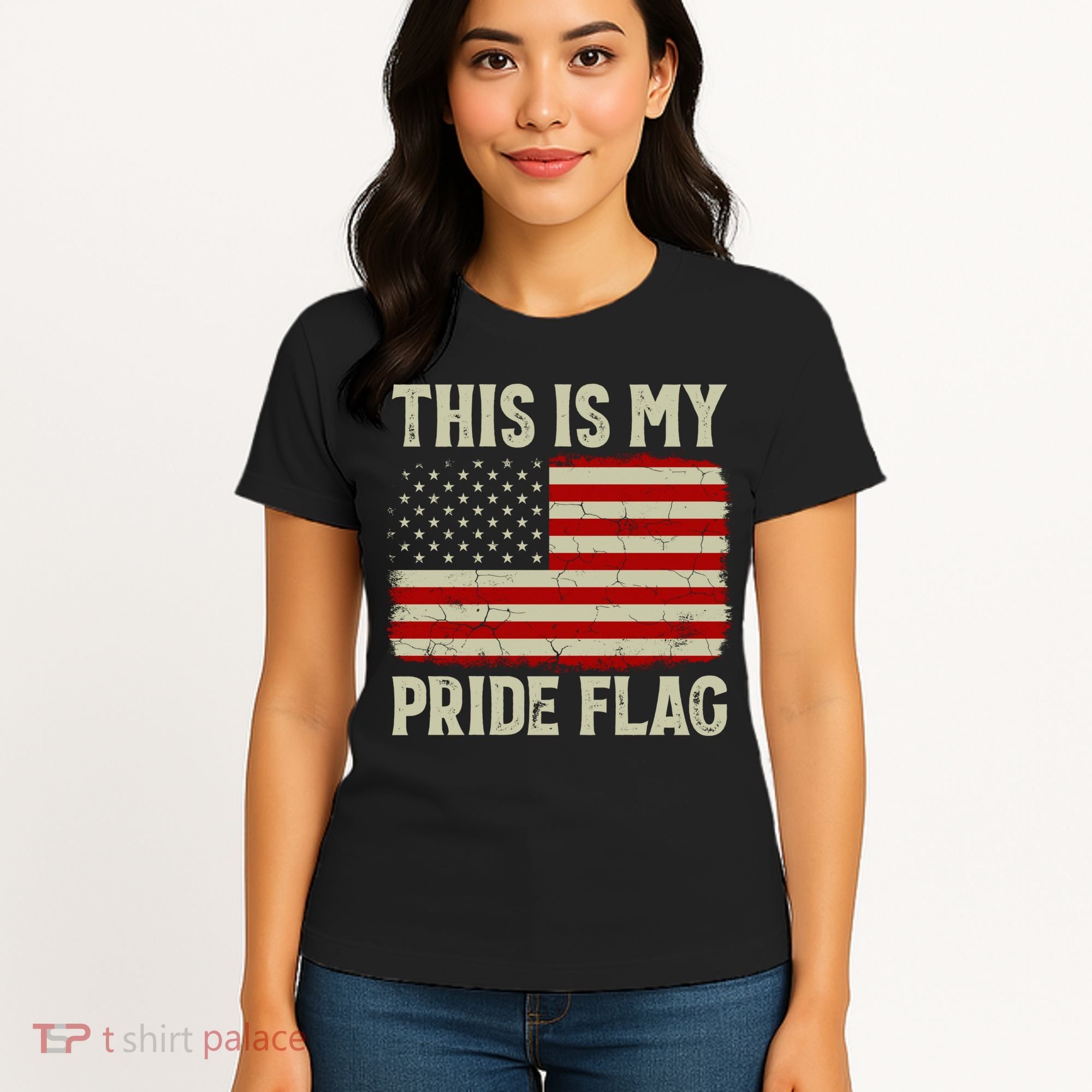 This Is My Pride Flag Patriotic American Flag, 4th of July  Women's T-Shirt