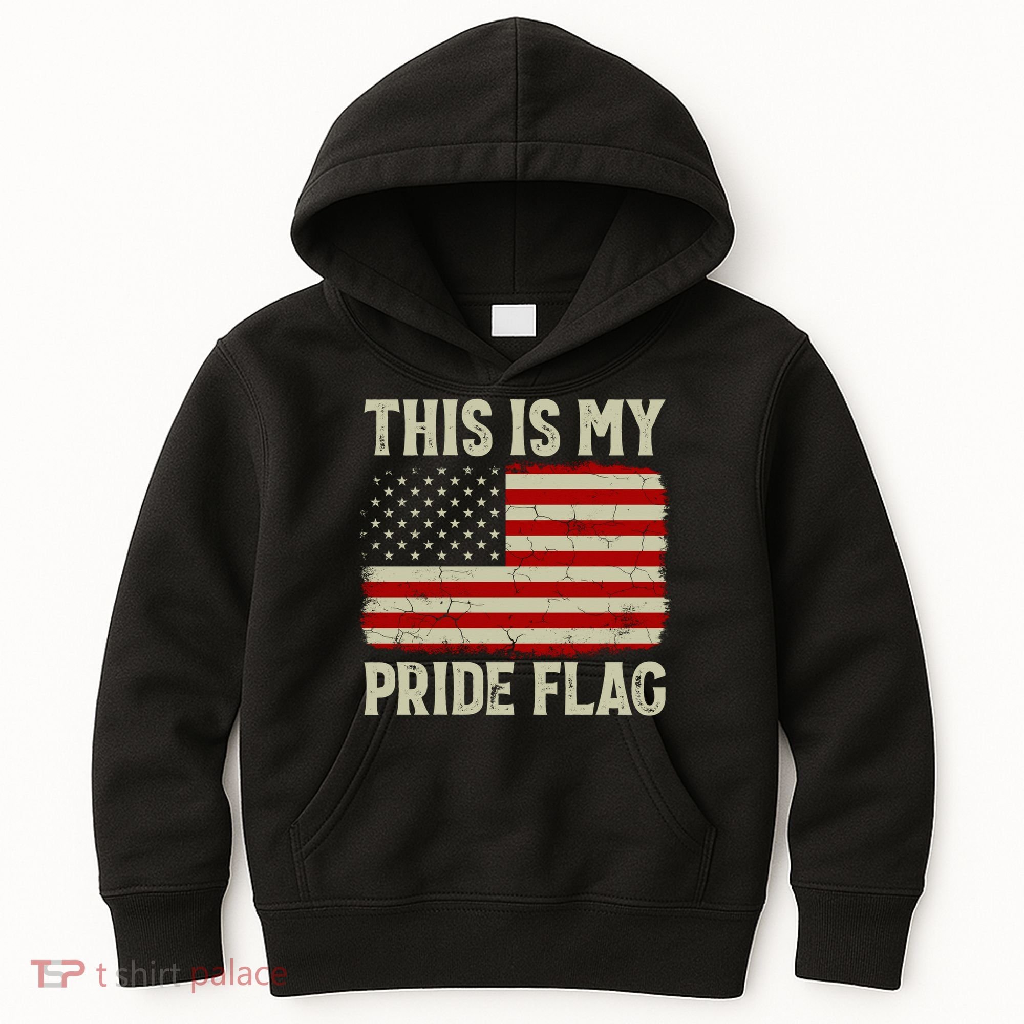 This Is My Pride Flag Patriotic American Flag, 4th of July  Kids Hoodie