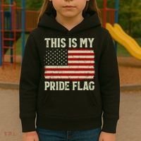 This Is My Pride Flag Patriotic American Flag, 4th of July  Kids Hoodie thumb 3