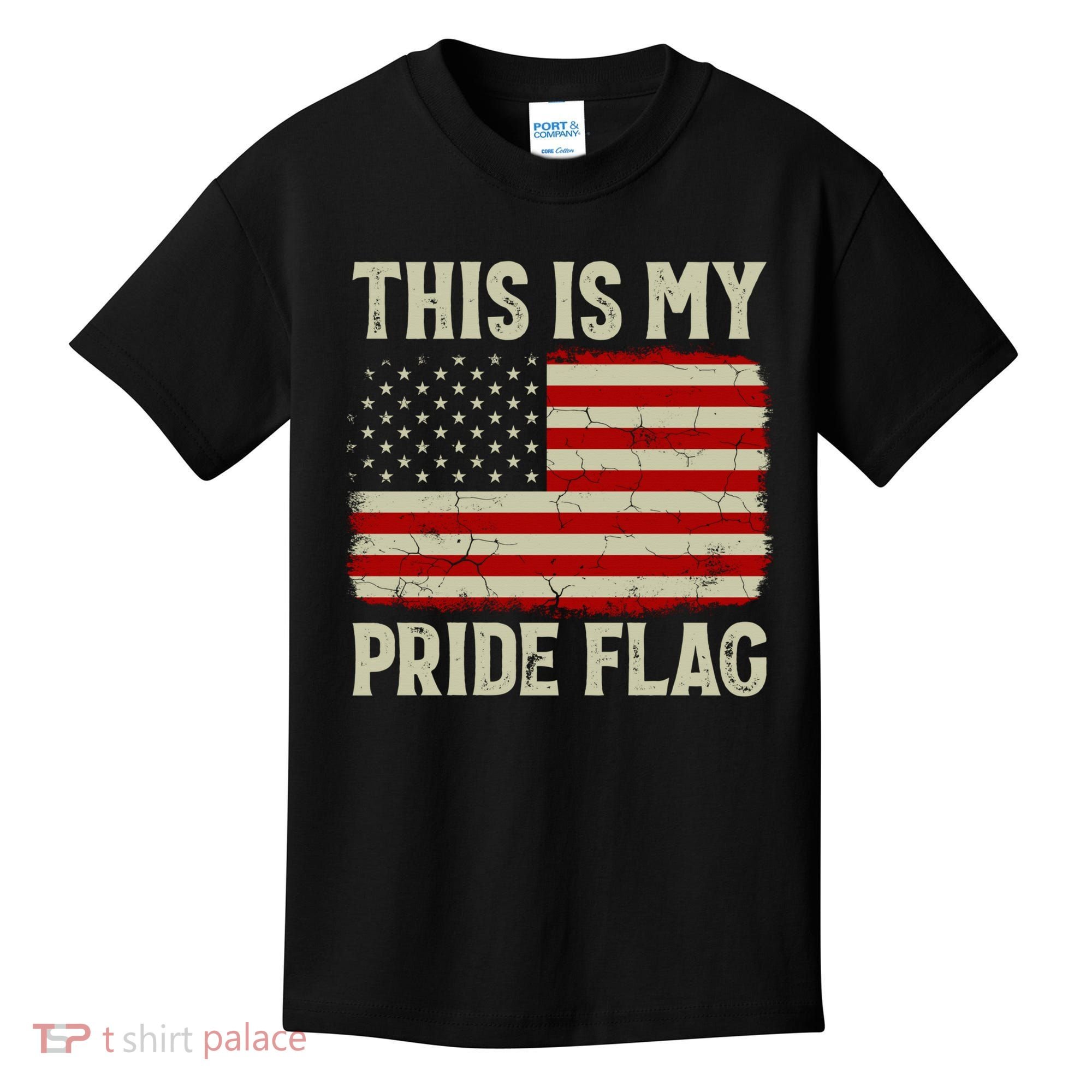 This Is My Pride Flag Patriotic American Flag, 4th of July  Kids T-Shirt
