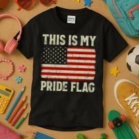 This Is My Pride Flag Patriotic American Flag, 4th of July  Kids T-Shirt thumb 3