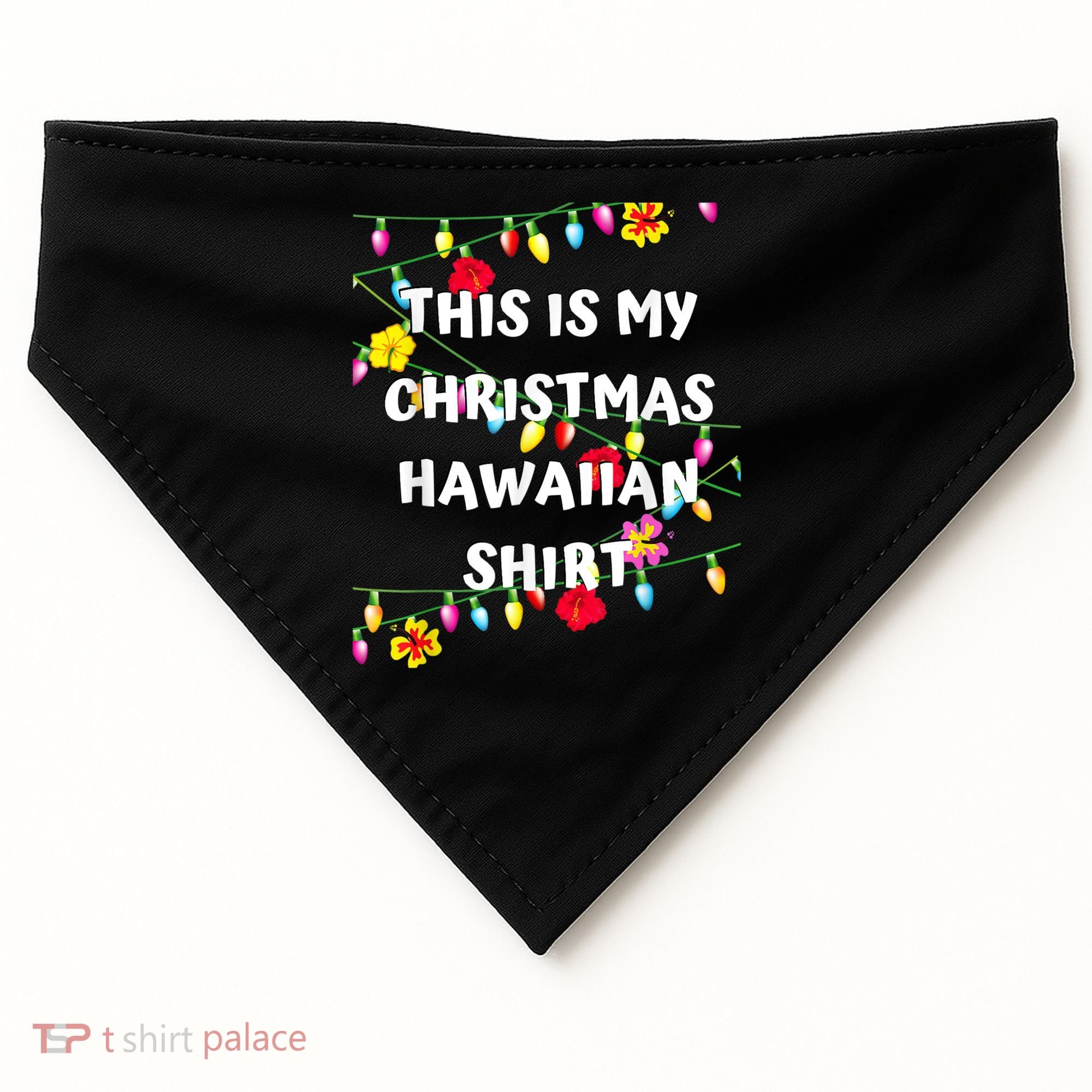This Is My Christmas Hawaiian Shirt Christmas Hawaiian USA-Made Doggie Bandana