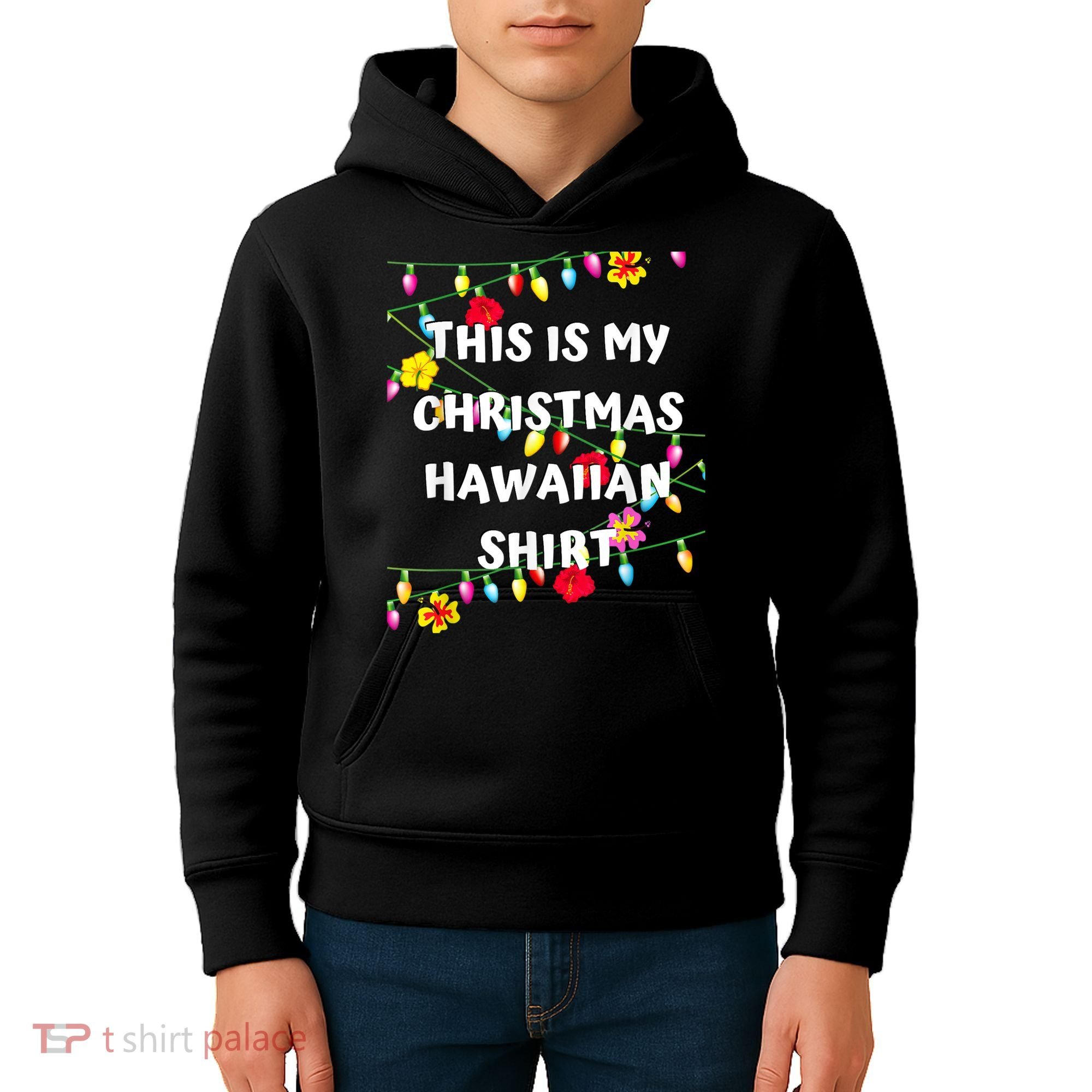This Is My Christmas Hawaiian Shirt Christmas Hawaiian Kids Hoodie