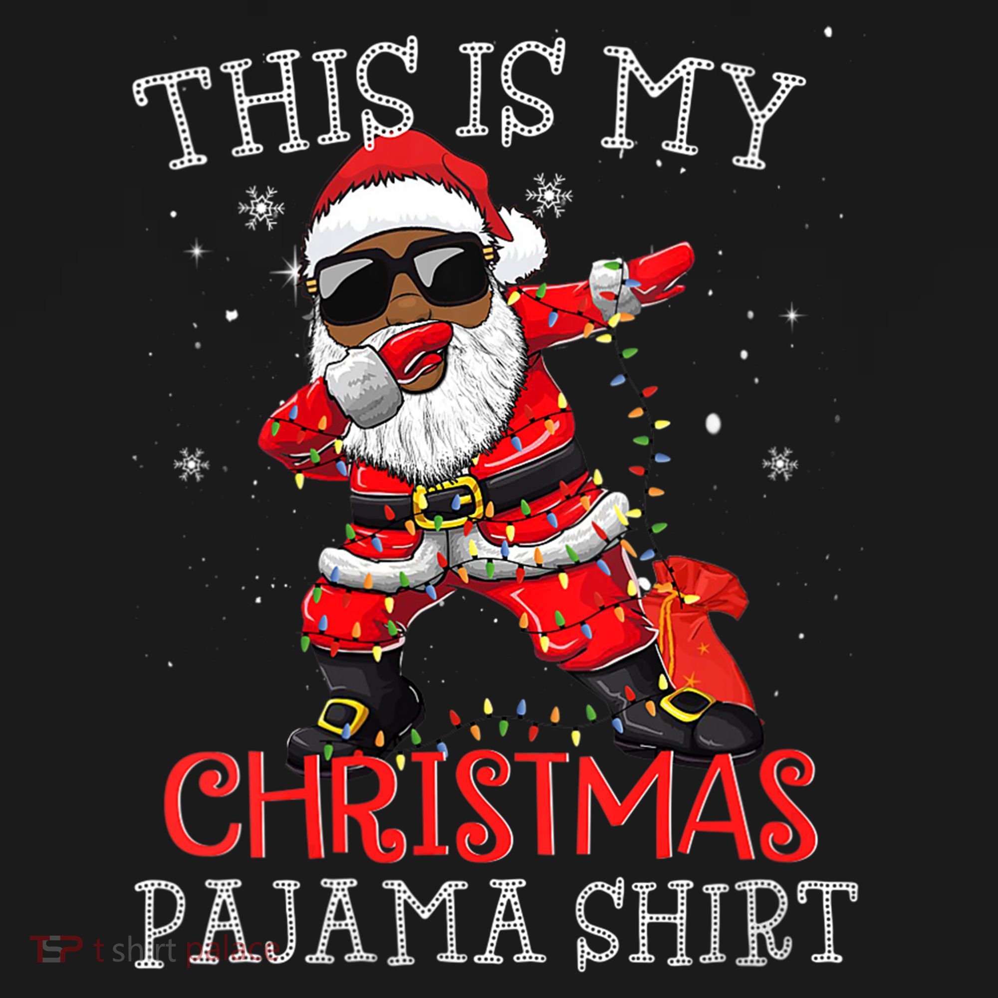 This Is My Christmas Pajama Dabbing African American Santa Backpack