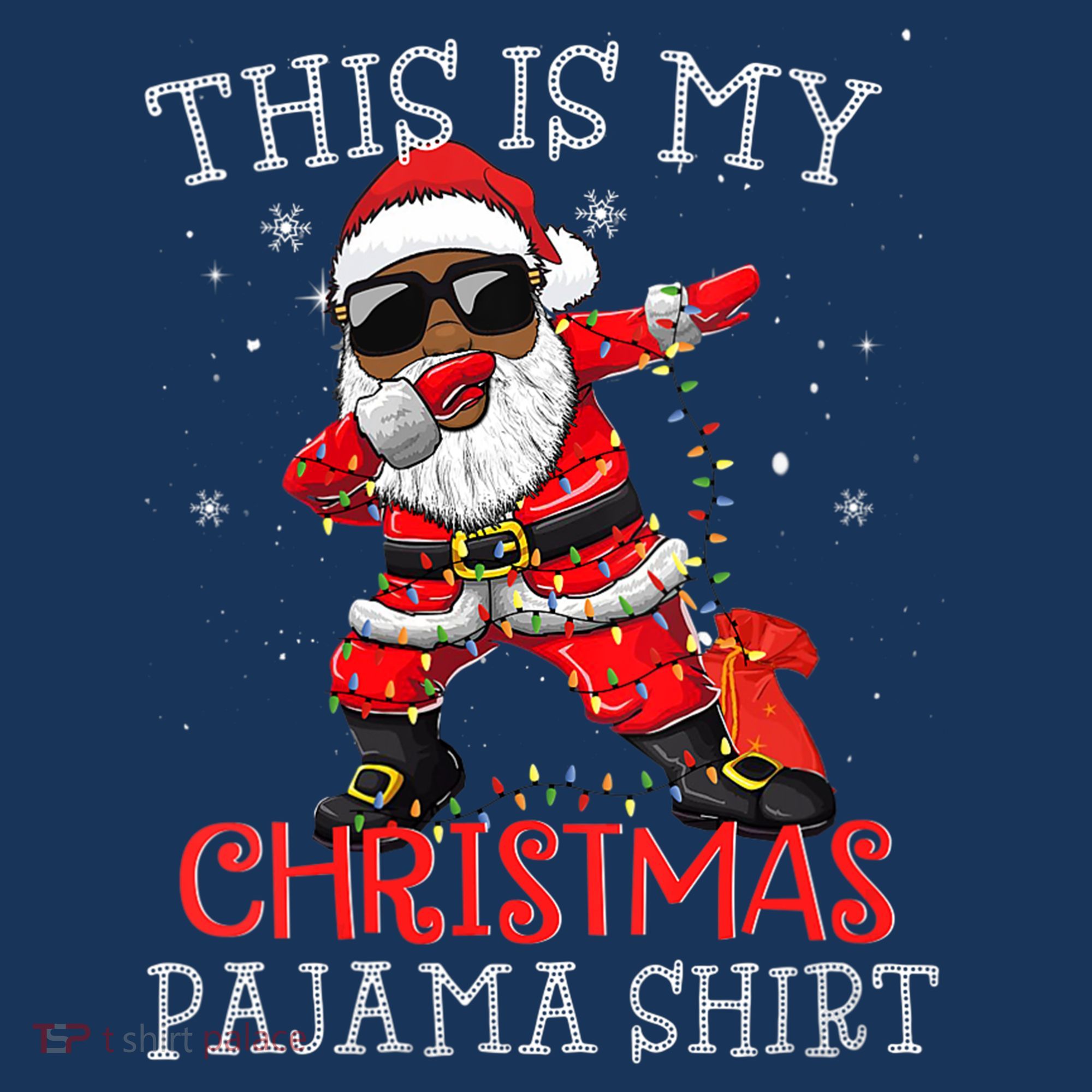 This Is My Christmas Pajama Dabbing African American Santa Sweatshirt