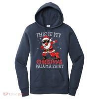 This Is My Christmas Pajama Dabbing African American Santa Women's Hoodie thumb 0