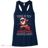 This Is My Christmas Pajama Dabbing African American Santa Women's Tank Top thumb 0