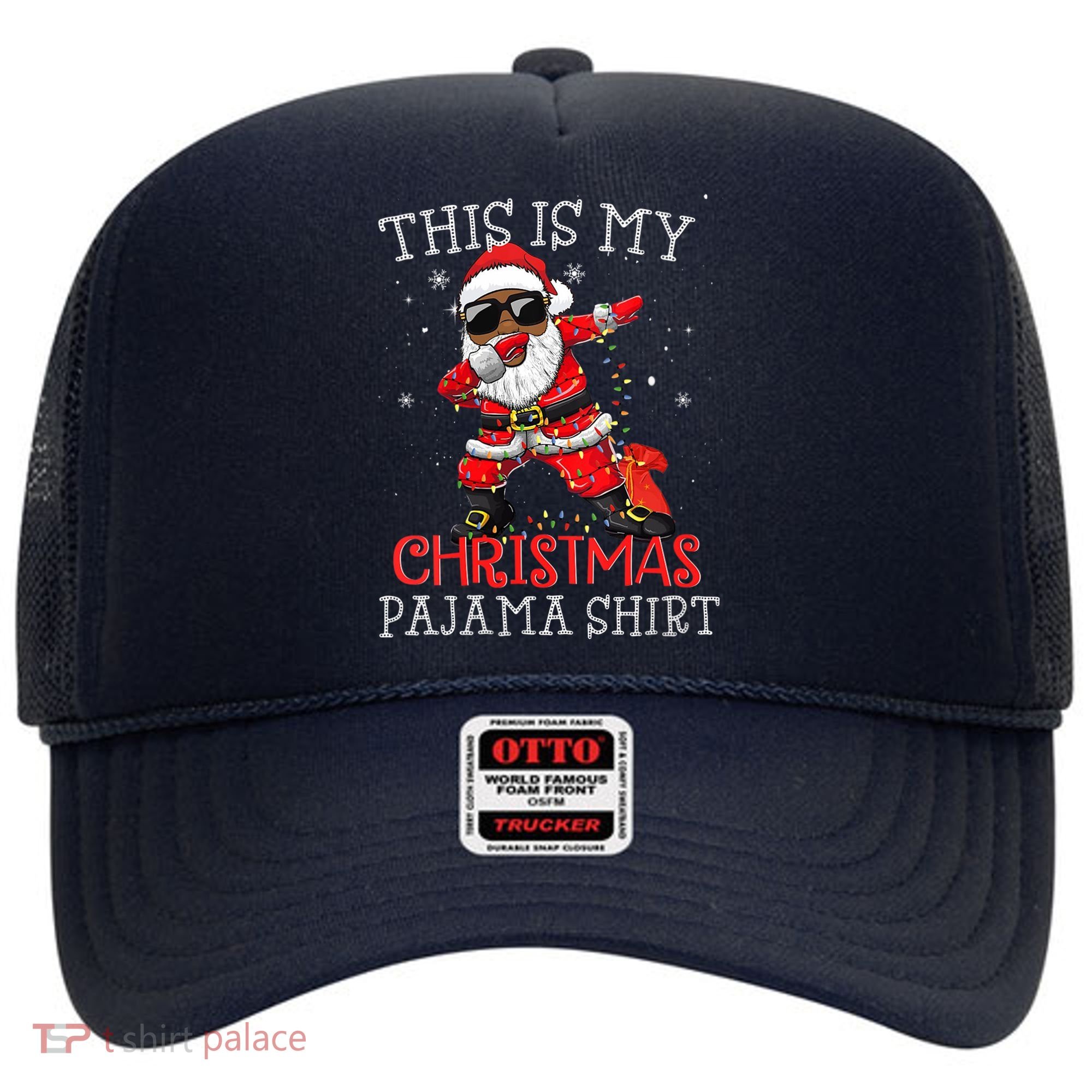 This Is My Christmas Pajama Dabbing African American Santa Hat