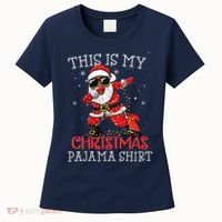 This Is My Christmas Pajama Dabbing African American Santa Women's T-Shirt thumb 0