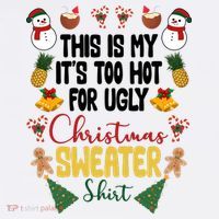 This Is My It's Too Hot For Ugly Christmas Sweater Women's Hoodie thumb 2
