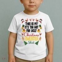 This Is My It's Too Hot For Ugly Christmas Sweater Toddler T-Shirt thumb 2