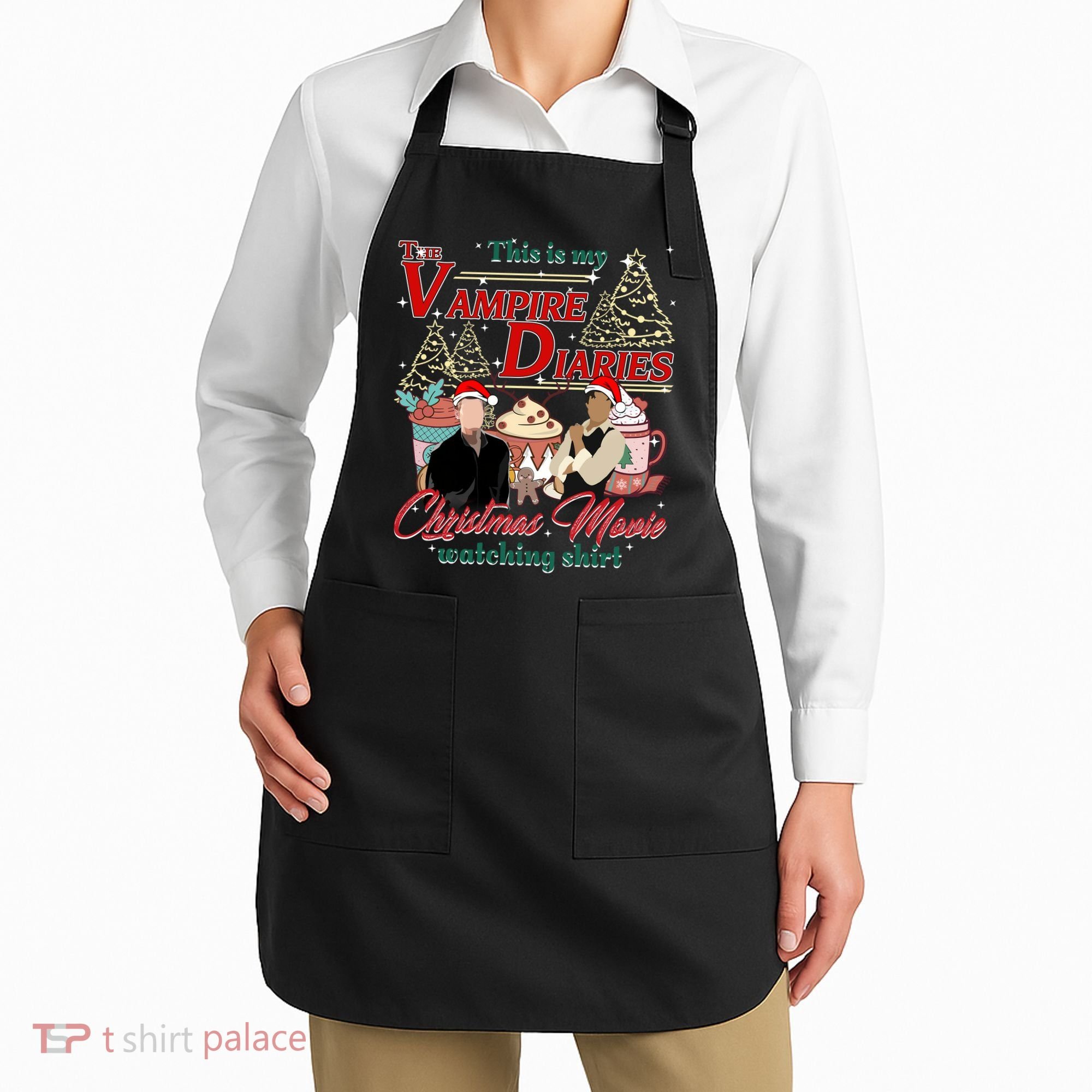 This Is My The Vampire Christmas Movie Watching Stefan And Damon Salv Apron