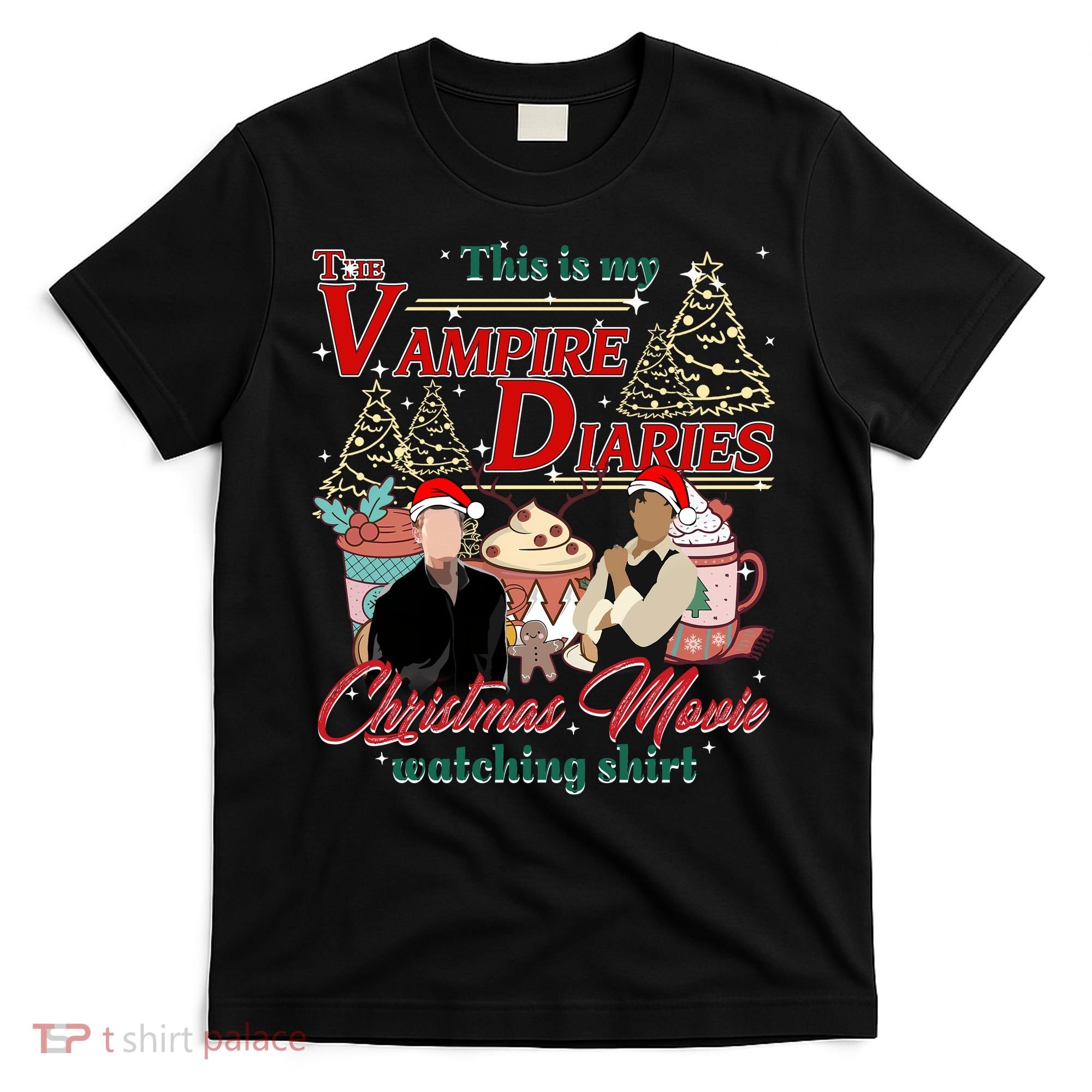 This Is My The Vampire Christmas Movie Watching Stefan And Damon Salv T-Shirt